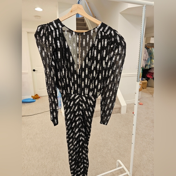 Ronny Kobo - Astrid Fil Coupé Chiffon Dress - Picture 9 of 9